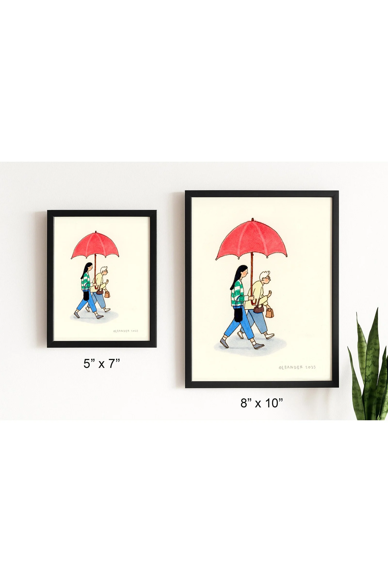 Walks With Grandma print and original by Amanda Oleander. — AMANDA